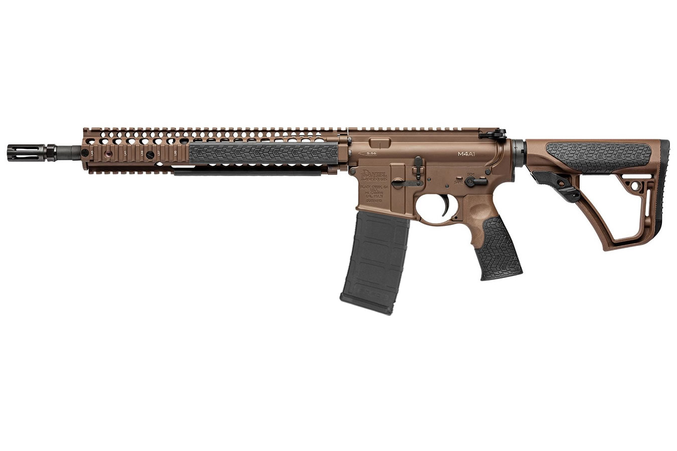 No. 13 Best Selling: DANIEL DEFENSE DDM4 M4A1 5.56 NATO 14.5 IN BBL FDE FLASHIDER PERMANENTLY ATTACHED