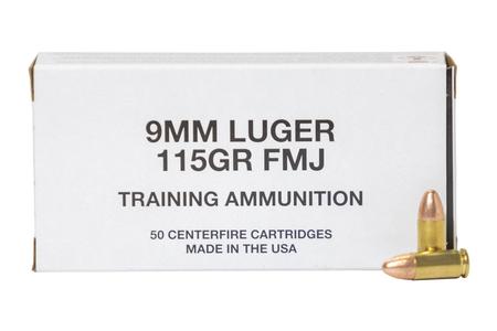 9MM LUGER, 115GR, FMJ TRAINING AMMUNTION