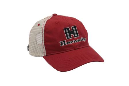 HORNADY RED WHITE MESH HAT