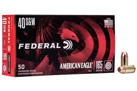 Federal 40 SW 165 gr FMJ American Eagle 50/Box