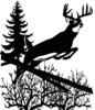 JUMPING BUCK DECAL-WHITE OD2002