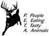 PEOPLE EAT TASTY ANIMALS DECAL OD2004