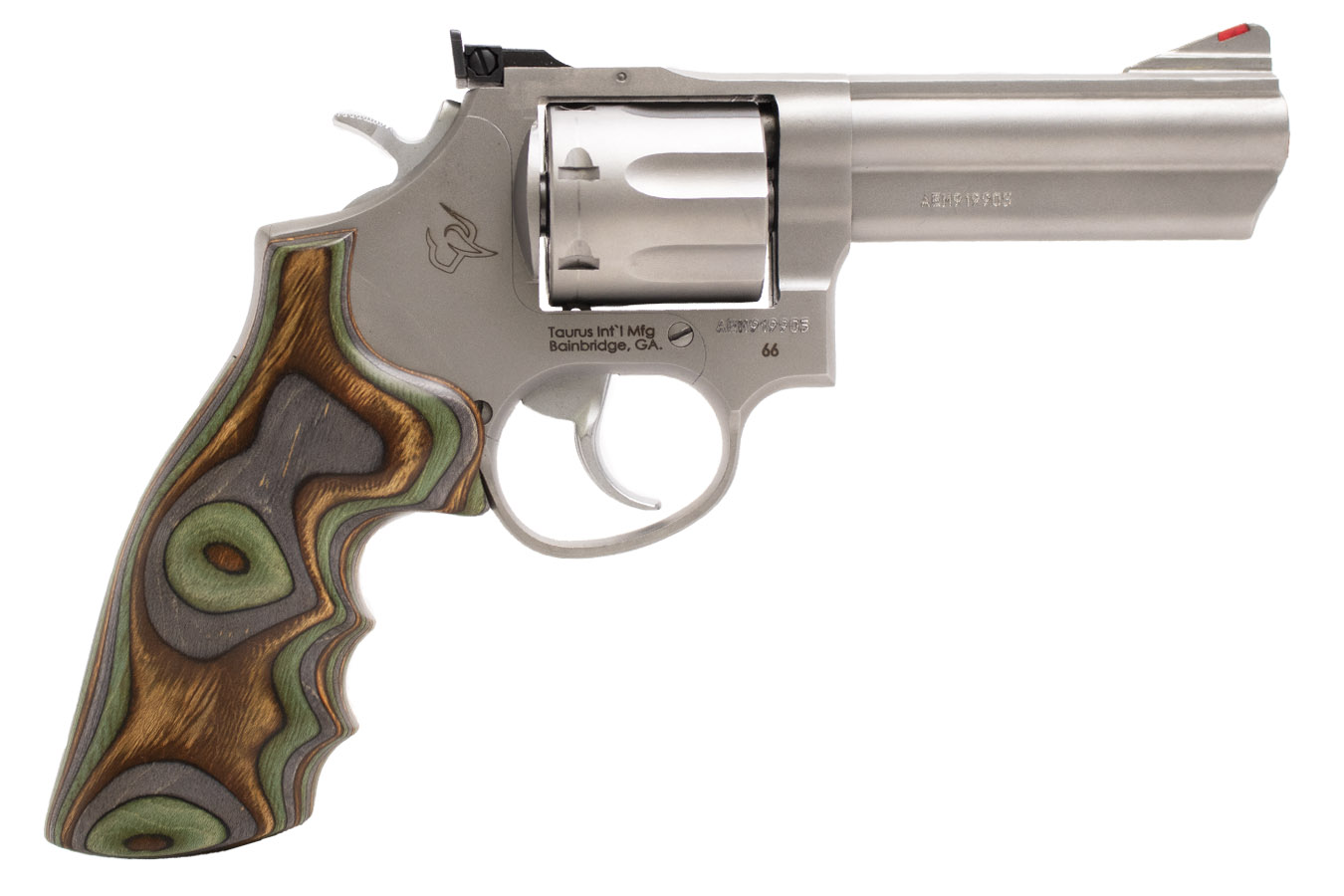 No. 7 Best Selling: TAURUS M66 357MAG SS 4 IN 7 RDS CAMO WOOD GRIPS