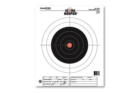 SCORE KEEPER BULL TARGETS, 100 YD, SMALL BORE RIFLE, 12 PACK