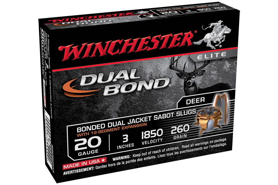 Winchester 20 Ga 3 In 260 Gr JHP Sabot Dual Bond 5 Box Sportsman s 