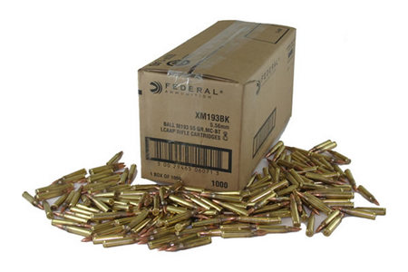 XM193 5.56MM 55GR MCBT 1000 ROUND CASE
