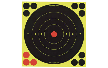 BIRCHWOOD CASEY Shoot-N-C Self-Adhesive 8 inch Targets (Pack of 6 with 72 Pasters)