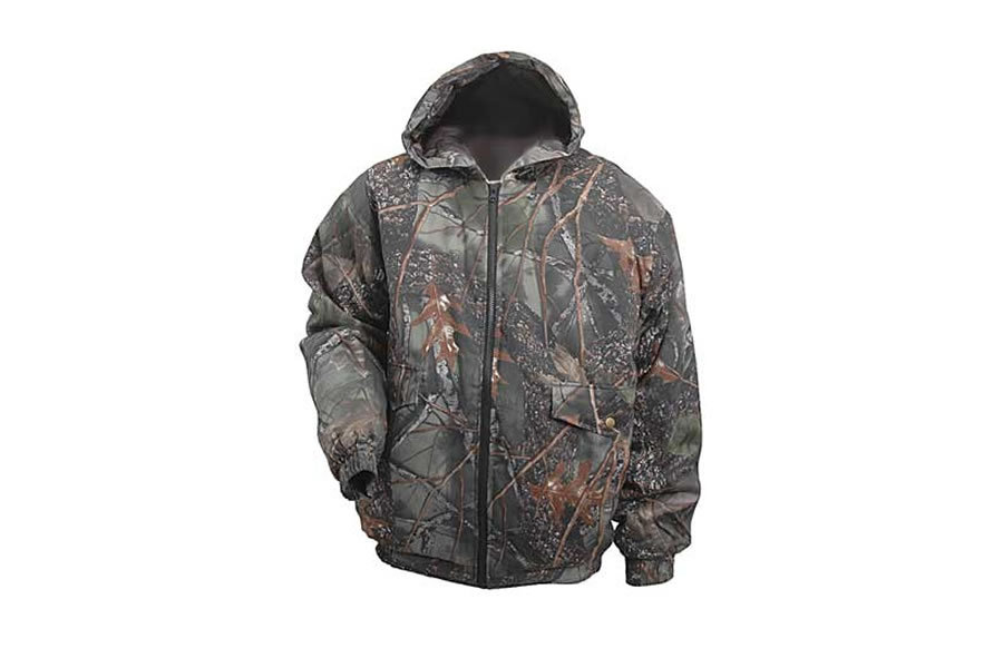 WORLD FAMOU SPORTS CAMO HOODED WATERPROOF INS JACKET