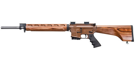 WINDHAM WEAPONRY WW-15 Varmint Exterminator 223 Fluted Flat-Top Rifle with Nutmeg Wood Stock