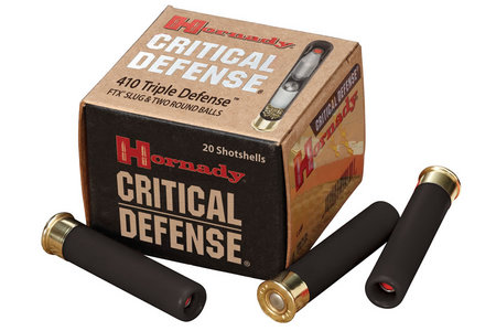 HORNADY 410 Critical Defense 2 1/2 Inch FTX Slug and Two Round Balls (Triple Defense) 20