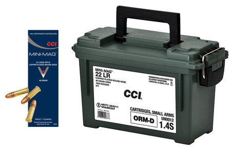 CCI AMMUNITION 22 LR 40 gr CPRN Mini Mag with Ammo Can 1600 Rounds