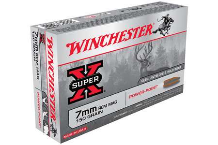 Winchester 7mm Rem Mag 150 gr Power Point Super X 20/Box