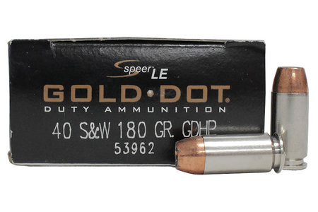 SPEER AMMUNITION 40SW 180 gr GDHP Gold Dot Police-Trade Ammo 50/Box