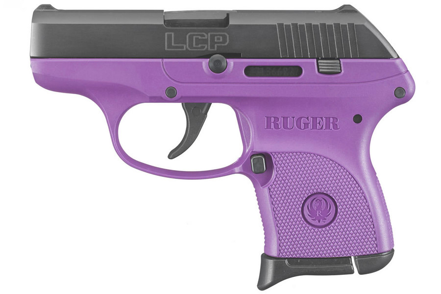 RUGER LCP 380 ACP BLK SLIDE PURPLE LADY LILAC FRAME 2.75 IN BBL