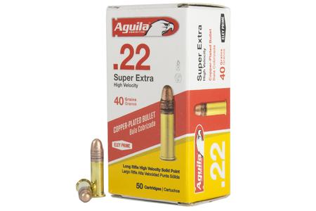 AGUILA 22LR 40 gr Super Extra HV Copper-Plated Solid Point 50/Box