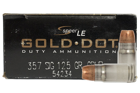 SPEER AMMUNITION 357 Sig 125 gr Hollow Point Gold Dot Trade Ammo 50/Box