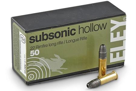 ELEY 22LR 40 gr HP Subsonic Hollow Point 50/Box