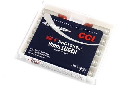 CCI 9mm Luger 50 gr #4 Shot Big 4 Shotshell 10/Box