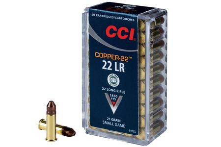 CCI AMMUNITION 22LR 21 gr Hollow Point Copper-22 50/Box