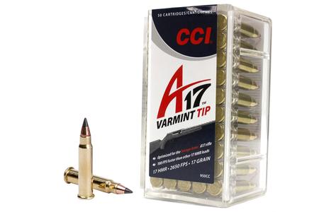 CCI AMMUNITION 17 HMR 17 gr Varmint Tip A17 50/Box
