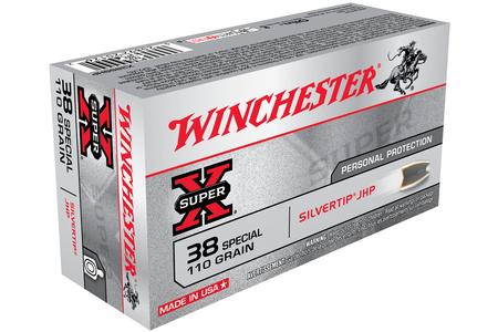 WINCHESTER AMMO 38 Special 110 gr Silvertip Hollow Point Super X 50/Box