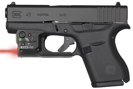 GLOCK 43 9mm Single Stack Pistol with Viridian R5 Red Laser