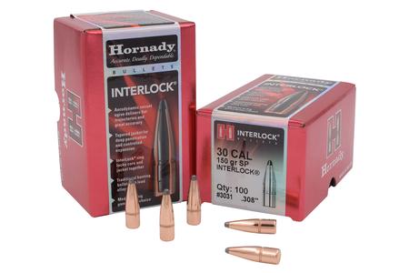 HORNADY 30 Cal .308 150 gr Interlock SP 100/Box
