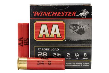 WINCHESTER AMMO 28 Gauge 2-3/4 in 3/4 oz 8 Shot AA Target Load 25/Box