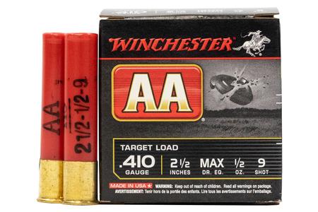 Winchester 410 Gauge 2 1/2 in 1/2 oz 9 Shot AA Target Load 25/Box