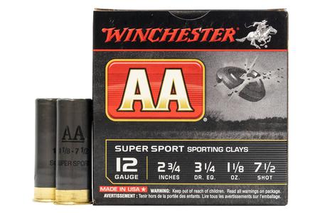 WINCHESTER AMMO 12 Gauge 2 3/4 in 1 1/8 oz 7 1/2 Shot AA Super Sport 25/Box