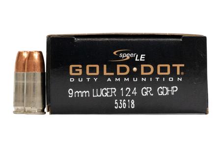 SPEER AMMUNITION 9mm Luger 124 gr HP Gold Dot Law Enforcement Duty 50/Box