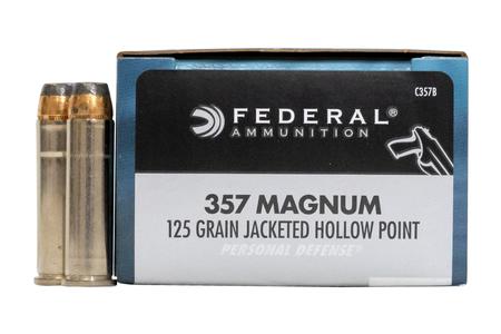 FEDERAL AMMUNITION 357 Magnum 125 gr JHP Personal Defense 20/Box