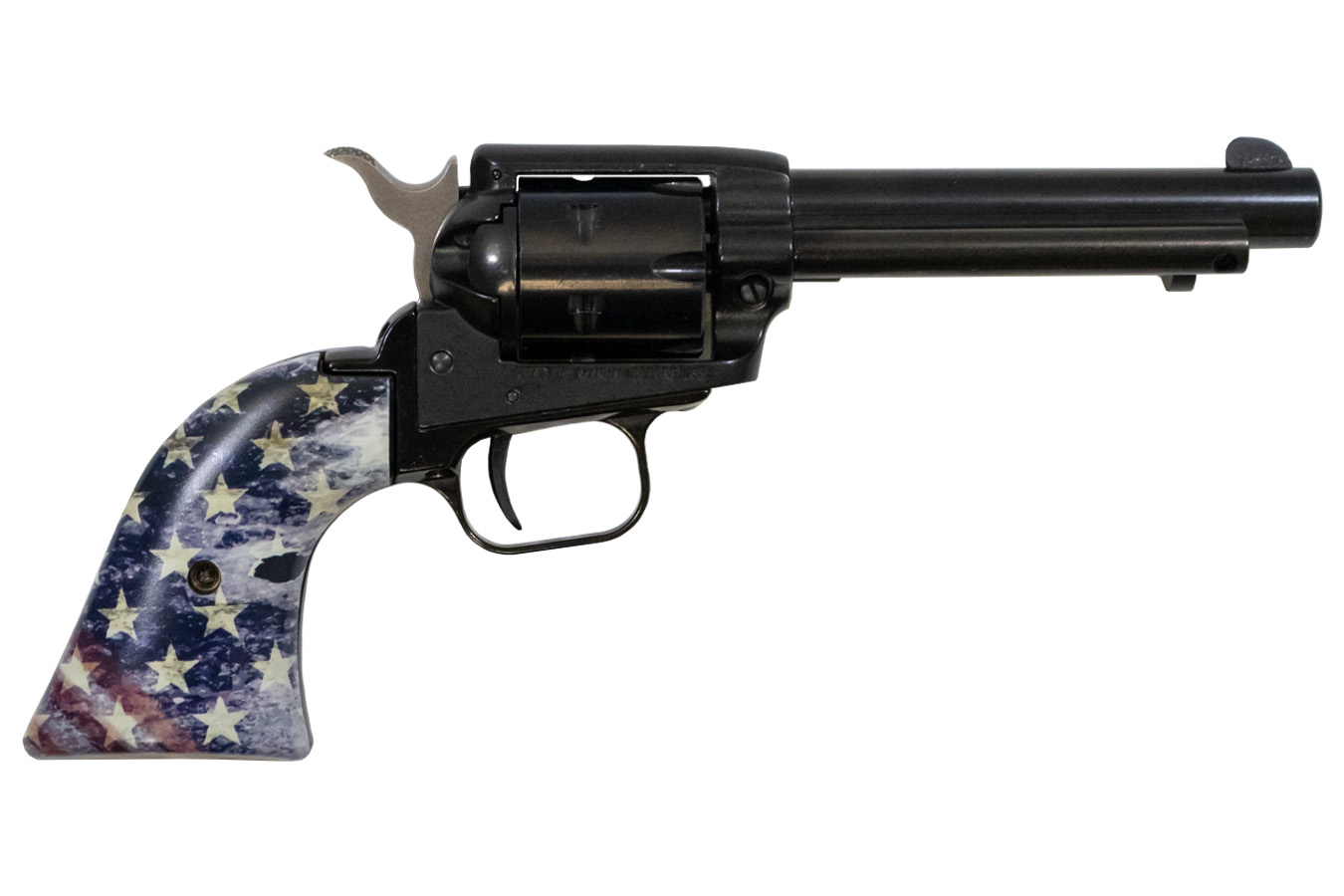 No. 15 Best Selling: HERITAGE ROUGH RIDER 22LR WITH AMERICAN FLAG GRIPS