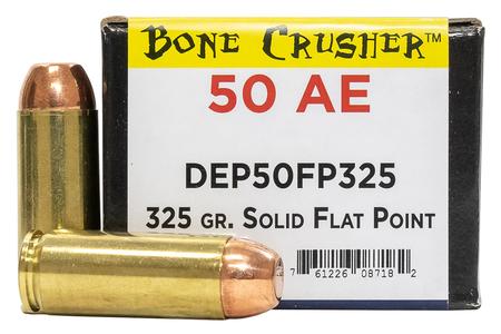MAGNUM RESEARCH .50 AE 325 gr Solid Flat Point Bone Crusher 25/Box