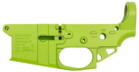 MAG TACTICAL SYSTEMS MGG4 NEON Green AR-15 Ultra Lightweight Stripped Lower