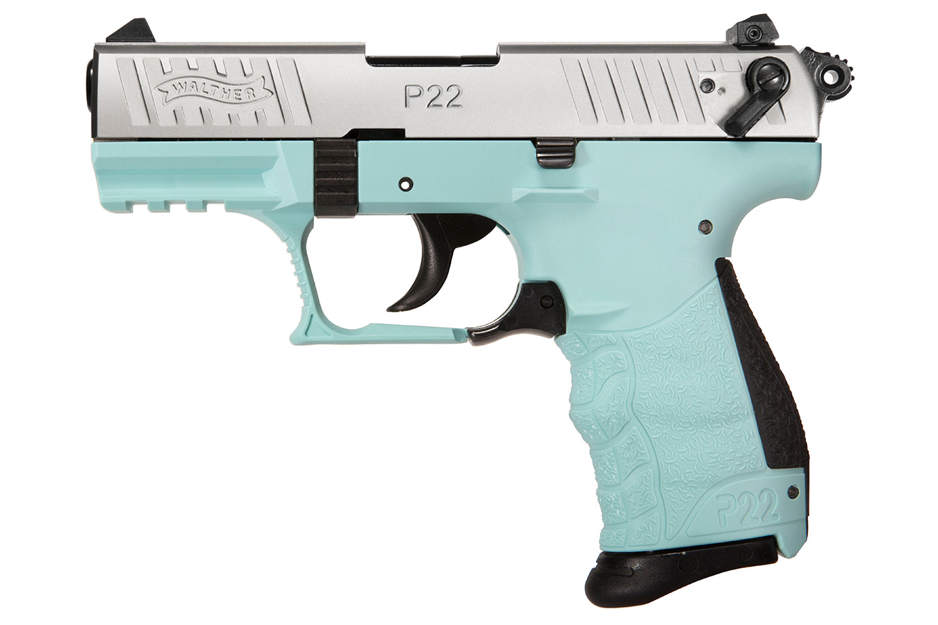 No. 14 Best Selling: WALTHER P22Q 22 LR SEMI AUTO PISTOL WITH ANGEL BLUE FRAME