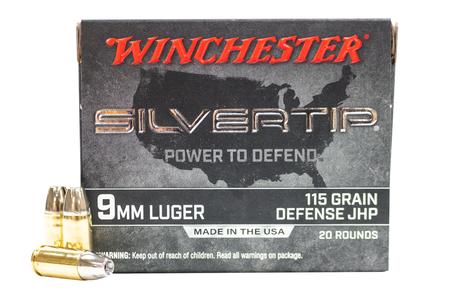 Winchester 9mm 115 gr Jacketed Hollow Point Silvertip 20/Box