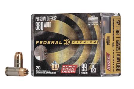 Federal 380 ACP 99 Gr Hydra-Shock Deep 20/Box