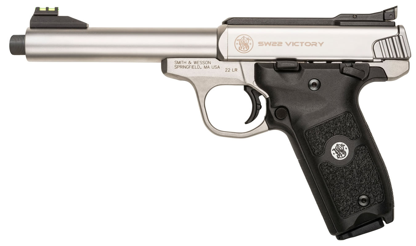 Smith Wesson SW22 Victory 22LR Rimfire Pistol With Threaded Barrel Smith Wesson SW22 Victory 22LR Rimfire Pistol With Threaded Barrel