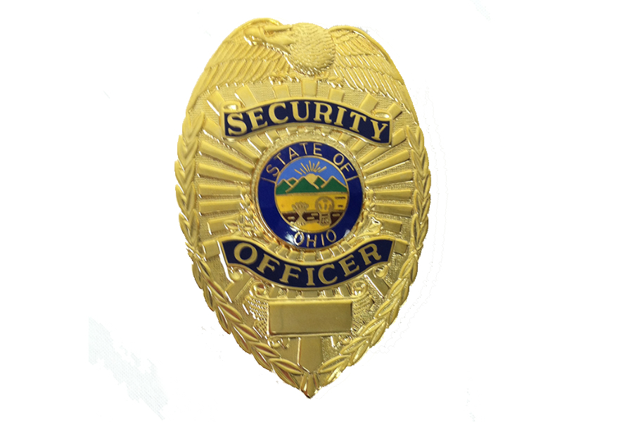 HWC GOLD SECURITY BADGE WITH OHIO SEAL