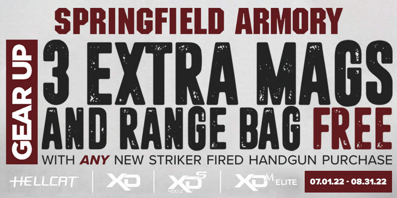 Springfield 3 Extra Mags and Range Bag Rebate