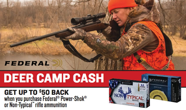 Federal Deer Camp Cash Rebate Mail In Form