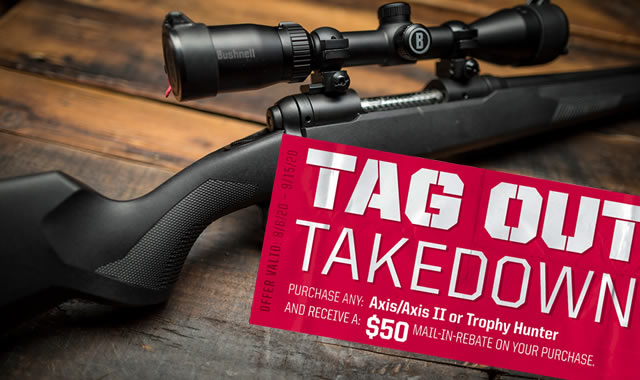 Tag Out Takedown Rebate