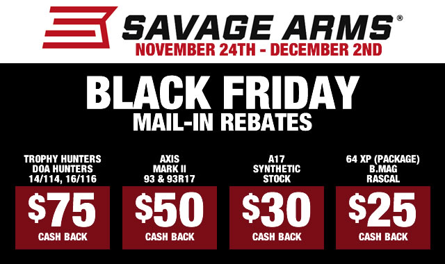 Savage Rebate Black Friday Rebates Sportsman s Outdoor Superstore
