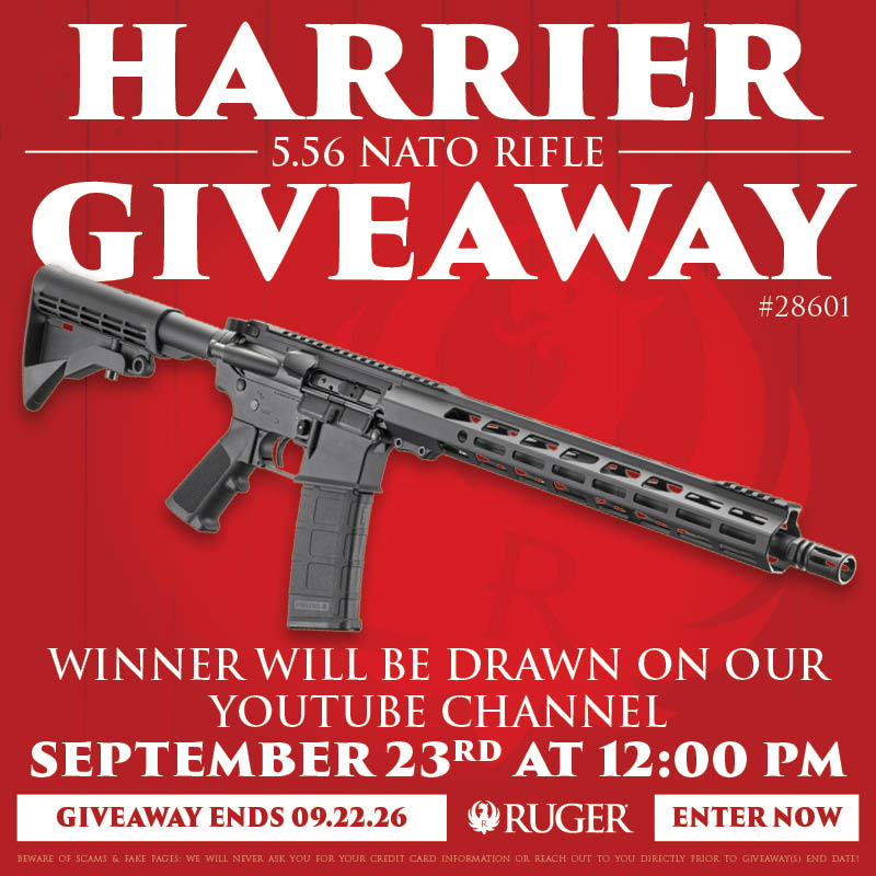 Ruger Harrier 5.56 NATO Rifle with 16 Inch Barrel Giveaway