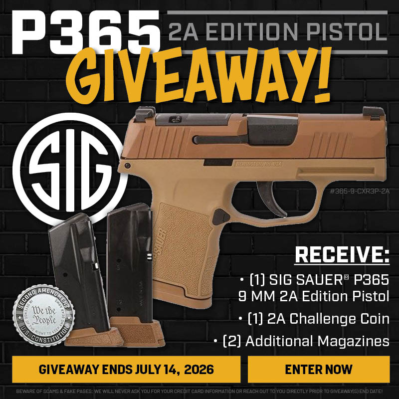 SIG SAUER P365 FDE 2A Edition with Challenge Coin Giveaway