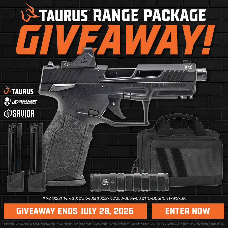 Taurus TX22 Gen 2 Suppressor Range Package Giveaway