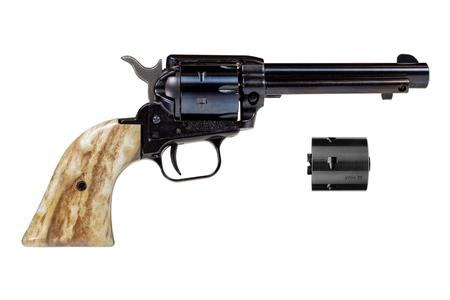 HERITAGE ROUGH RIDER REVOLVER 22LR/22 MAG 4.75` BBL BLUED STAG GRIPS