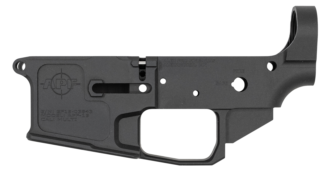 ALEX PRO FIREARMS AR-15 STRIPPED BILLET LOWER RECEIVER (MULTI-CAL)