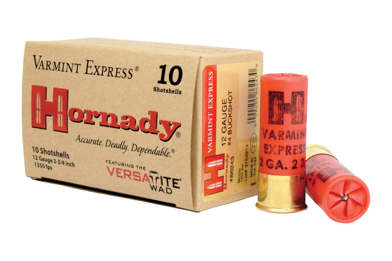 HORNADY 12 GA 2-3/4 IN #4 BUCKSHOT VARMINT EXPRESS